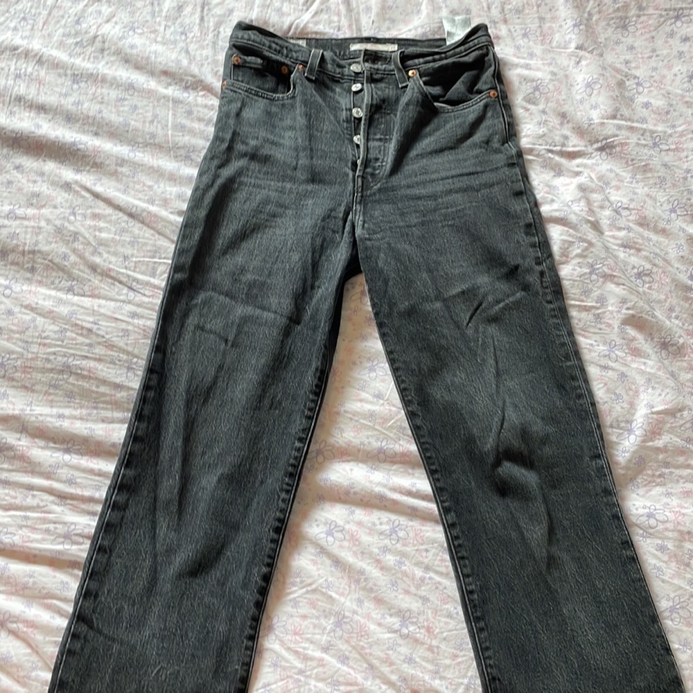 Levi’s rib cage straight leg black jeans - Picture 1 of 3